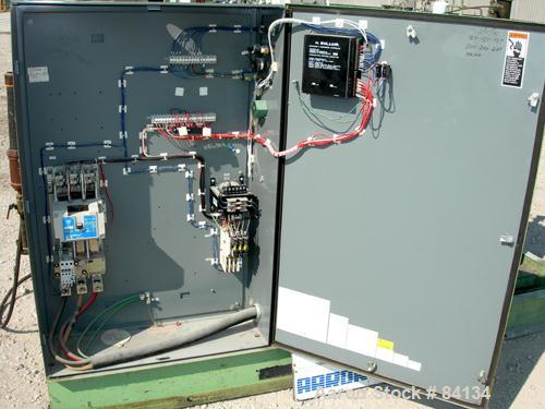 USED: Sullair single stage rotary screw air compressor, model LS20S-150LWCWC, water cooled. Rated 730 cfm at 100 psig. Driven by a 150 hp, 3/60/460 volt, 1780 rpm motor. Includes heat exchangers, tan...