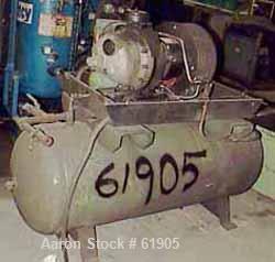 Used Sullair Rotary Screw Compressor, Model 6E-05.0-H. CFM Capacity 18, max air pressure 125 psi. 3427.5 hours on meter, 5 hp, 3 ph, 230/460V, 1725 rpm motor. Buckeye tank rated 200 psi at 460 deg F.