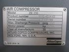Used Atlas Copco Water Cooled Oil Free Rotary Screw Compressor, Model ZR250. Rated 1100 CFM, 125 psi. Driven by a 300hp, 460 volt motor. Includes an Atlas Copco MD600 air dryer, serial# AID011985, an...