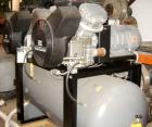 Unused-UNUSED: 100 cfm at 150 psi Atlas Copco high efficiency duplex aircompressor; two compressor/motor units mounted on common air receivertank. Air receiver tested to 250 psi at 450 deg F. 15 hp, ...