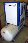 Used FIAC Encapsulated Rotary Screw Air Compressor, Model CRSD 20/500. 65 CFM, driven by an approximate 20hp motor. Includes an air dryer, and receiving tank. Serial# BG-62641, built 2007.