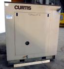 Used Curtis RS Series Rotary Screw Compressor, Model R/S-150D-A/E-E75G. Air cooled, rated 706 cfm at 125 psi. Driven by a 150 hp, 3/60/460 volt, 1780 rpm motor.  Includes a control panel and sound en...