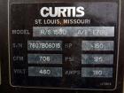Used Curtis RS Series Rotary Screw Compressor, Model R/S-150D-A/E-E75G. Air cooled, rated 706 cfm at 125 psi. Driven by a 150 hp, 3/60/460 volt, 1780 rpm motor.  Includes a control panel and sound en...