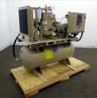 Used Curtis Rotary Screw Air Compressor, 120 Gallon, Model RS25A A-E B101. Rated 104 CFM at 125 psi. Driven by a 25hp,  3/60/200 volt, 1760 rpm motor. Curtis-Toledo compressor model B101-V001. Has mu...