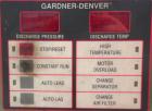 Used Gardner Denver Rotary Screw Compressor, Model EDEQJB-AAGA99C, air cooled. Approximately 221 cfm at 100 psi at 4795 rpm. Driven by a 50 hp, 3/60/460 volt, 1725 rpm motor. Unit includes control pa...