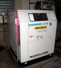 Used Ingeroll Rand Rotary Screw Air Compressor, model SSR-EP30SE. 117 CFM at 125 psi. Driven by a 30 hp,3/60/230/460 volt motor. Includes a model HRM 62-6 air dryer, and an approximately 24