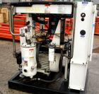 USED: Ingersoll Rand rotary screw compressor, model SSR-EP50SE, aircooled. Approx 198 scfm, operating 125 psi. Driven by a 50 hp, 3/60/230/460 volt, 3450 rpm motor. Includes an IR Intellisys digitalc...