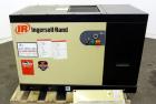 Used Ingersoll-Rand Unigy Rotary Screw Air Compressor, Model UNI-15-150-H. Capacity 53 CFM, rated operating pressure 125psi. Driven by a 12.5kw (15hp), 400 volt motor. Includes a sound enclosure. Bui...