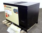 Used Ingersoll-Rand Unigy Rotary Screw Air Compressor, Model UNI-15-150-H. Capacity 53 CFM, rated operating pressure 125psi. Driven by a 12.5kw (15hp), 400 volt motor. Includes a sound enclosure. Bui...