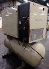Used Ingersoll-Rand Air Cooled Rotary Screw Air Compressor, Model UP6 30-150. Capacity 112 cfm, rated operating pressure 150 psig. 240 gallon capacity tank. Driven by an approximately 30 hp motor. In...