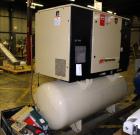 Used Ingersoll-Rand Air Cooled Rotary Screw Air Compressor, Model UP6 30-150. Capacity 112 cfm, rated operating pressure 150 psig. 240 gallon capacity tank. Driven by an approximately 30 hp motor. In...