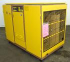 Used Kaeser Stationary Rotary Screw Compressor, Model CS75. Air cooled. Capacity approximately 282 cfm at 110 psi. Driven by a 60 hp, 3/60/230/460 volt, 1740 rpm motor. Unit includes a control panel....