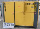 USED: Kaeser stationary rotary screw compressor, model DS140, aircooled. Capacity approximately 520 cfm at 110 psi. Driven by a 100 hp,3/60/460 volt motor. Unit includes a control panel. Skid mounted...
