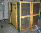 USED: Kaeser stationary rotary screw compressor, model DS140, aircooled. Capacity approximately 520 cfm at 110 psi. Driven by a 100 hp,3/60/460 volt motor. Unit includes a control panel. Skid mounted...