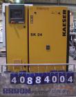 Used Kaeser Stationary Rotary Screw Compressor, Model SK 24, Air Cooled. Capacity approximately 50 cfm at 188 psi. Driven by a 20 hp, 3/60/230/460 volt, 1740 rpm motor. Unit includes a control panel....