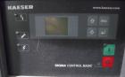 Used Kaeser Stationary Rotary Screw Compressor, Model SK 24, Air Cooled. Capacity approximately 50 cfm at 188 psi. Driven by a 20 hp, 3/60/230/460 volt, 1740 rpm motor. Unit includes a control panel....