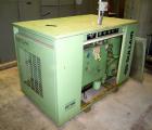 Used Sullair Rotary Screw Air Compressor, model LS-10. Approximately 111 cfm at 100 psig. Approximately 100 psi, and a 25 hp motor. Includes a sound enclosure. Missing controls, 51094 hours on meter....