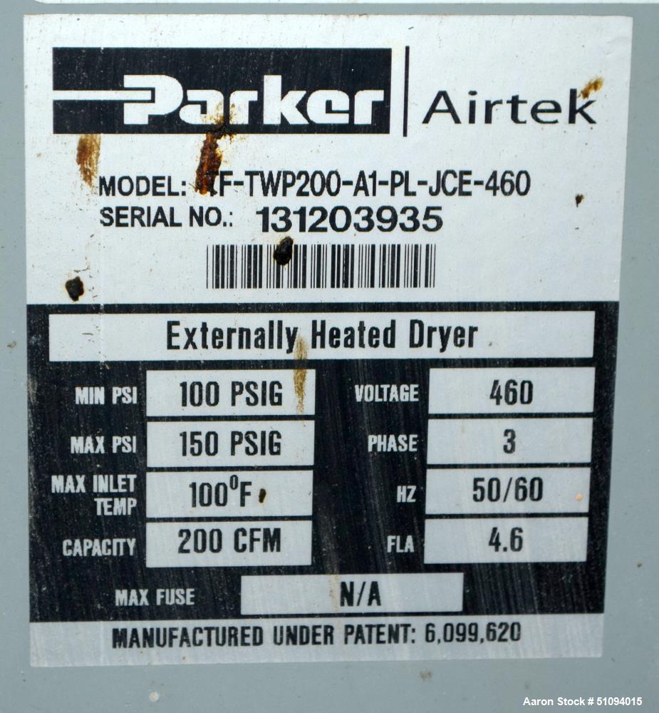 Parker Airtek TWP Series Externally Heated Desiccant Air Dryer