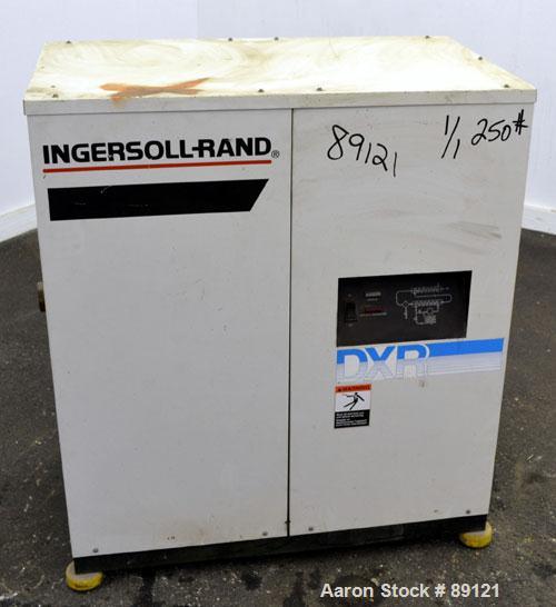 Used Ingersoll Rand Refrigerated Air Dryer, Model DXR140. Rated 140 cfm at approximately 35 degrees F. at 250 psi. Maximum inlet air temperature 130 degrees F.