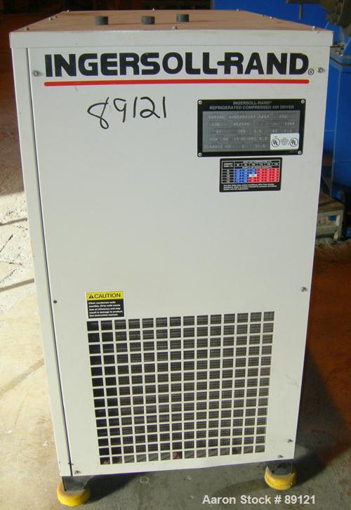 Used Ingersoll Rand Refrigerated Air Dryer, Model DXR140. Rated 140 cfm at approximately 35 degrees F. at 250 psi. Maximum inlet air temperature 130 degrees F.