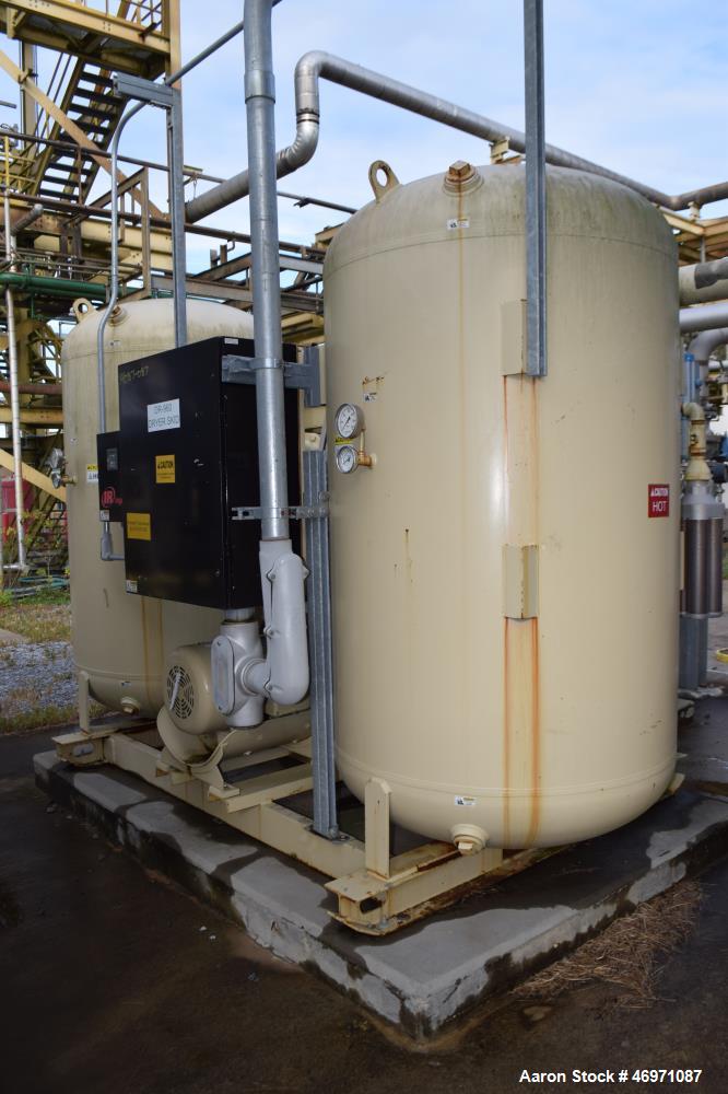 Used Ingersoll-Rand Heated Blower Desiccant Dryer, Model HB50004HN49S, Inlet Capacity 5000 SCFM. Desiccant 1633 kg per tower, 3/60/460 volt, maximum inlet air 150 psi at 120 degrees F. Serial# 525722...