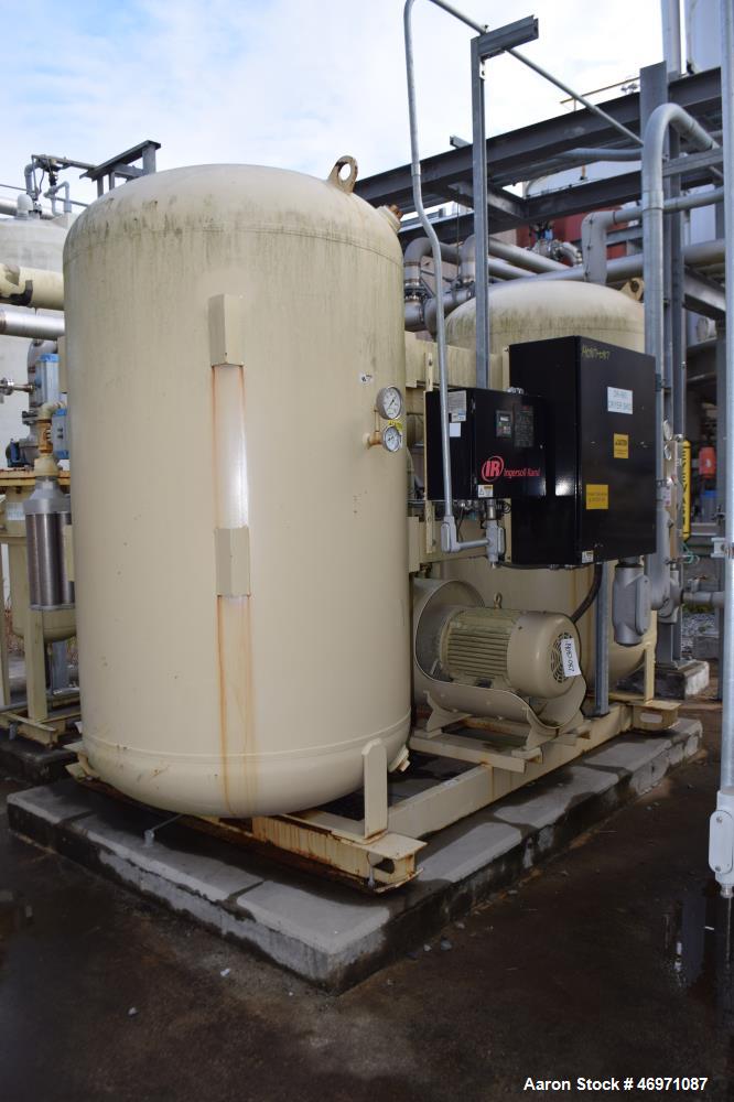 Used Ingersoll-Rand Heated Blower Desiccant Dryer, Model HB50004HN49S, Inlet Capacity 5000 SCFM. Desiccant 1633 kg per tower, 3/60/460 volt, maximum inlet air 150 psi at 120 degrees F. Serial# 525722...