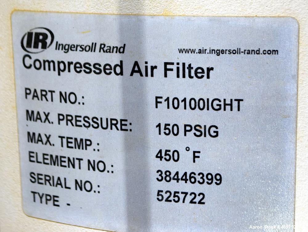 Used Ingersoll-Rand Heated Blower Desiccant Dryer, Model HB50004HN49S, Inlet Capacity 5000 SCFM. Desiccant 1633 kg per tower, 3/60/460 volt, maximum inlet air 150 psi at 120 degrees F. Serial# 525722...