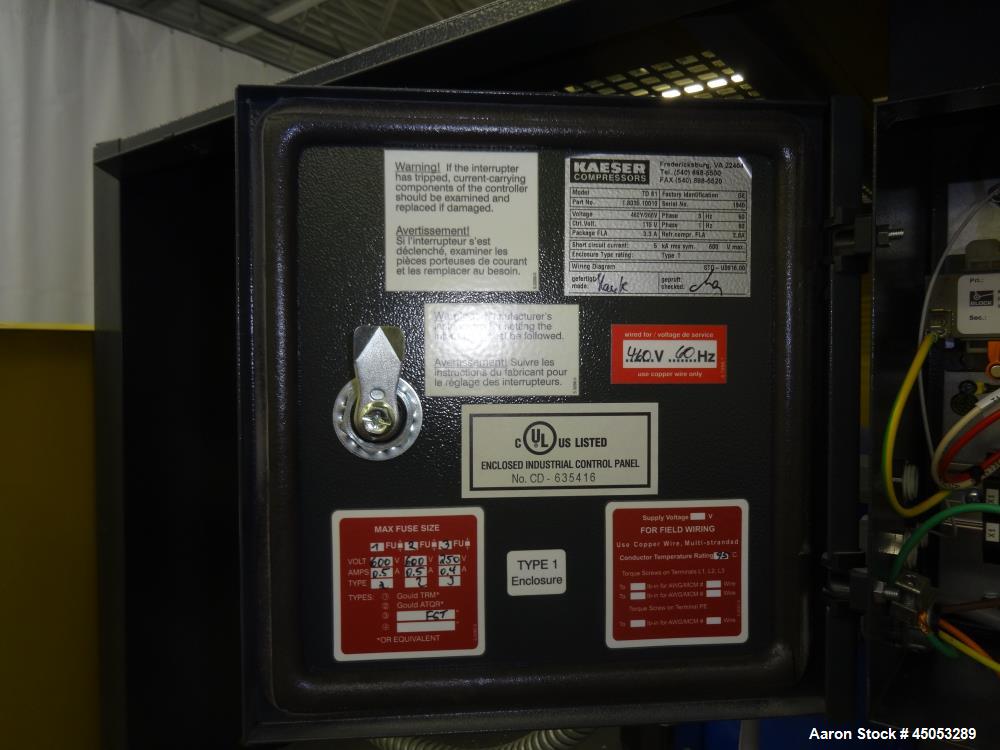 Used Kaeser Refrigerated Compressed Air Dryer, Model TD61.