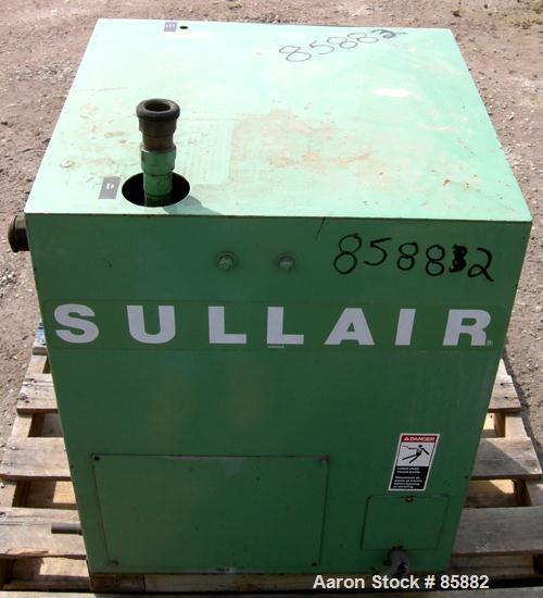 Used- Sullair Refrigerated Air Dryer, Model PDC-100AS. Rated 100 CFM at 100/125 PSI. Approximate 24 Oz charge of R12. 1-1/2"...