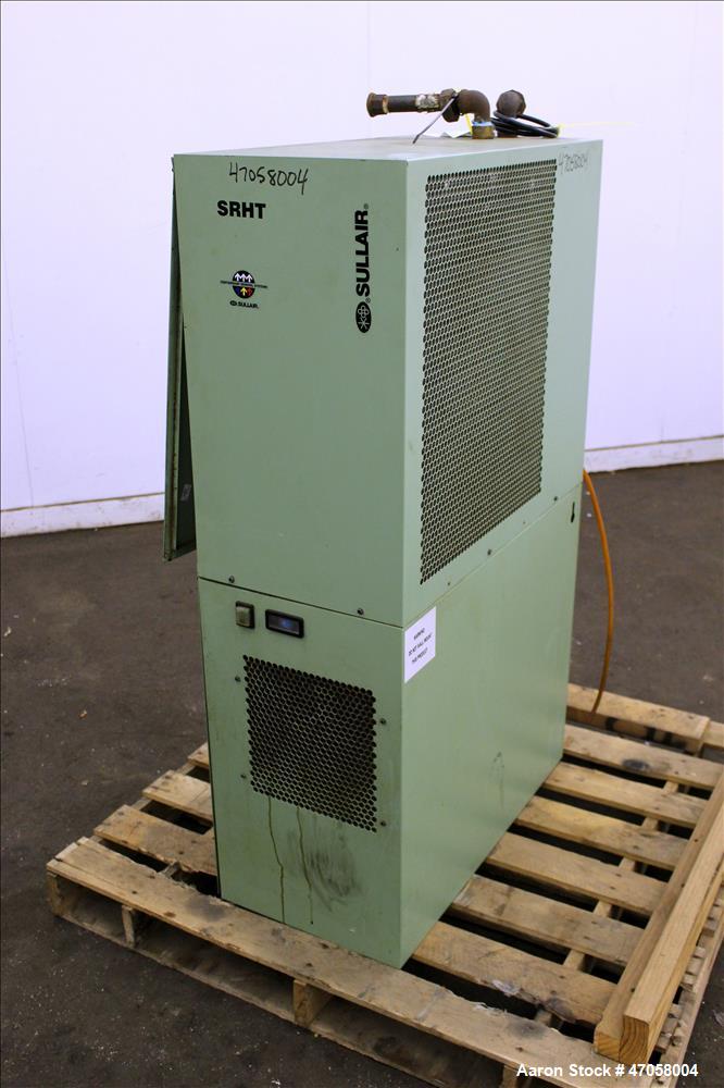 Used Sullair Refrigerated Air Dryer, Model SRHT-50. Rated 40 cfm at 125 psi. Approximate 8.4oz charge of R134A. Serial# 02250143-293, built 2006.