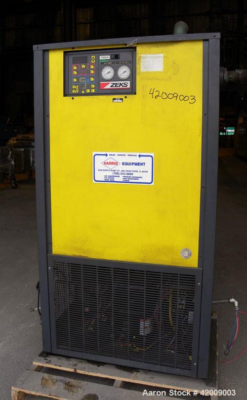 Used Zeks Refrigerated Air Dryer, model 600HSCA400. Rated approximately 
600 scfm at 38 deg F. Approximate working pressure 300 psig. 5 pound charge of R22   
refrigerant, 3/60/460 volt.             ...
