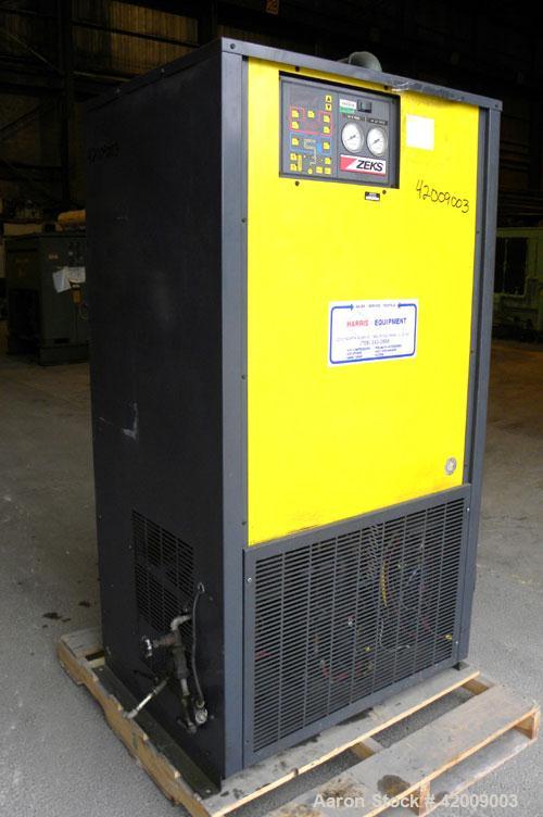 Used Zeks Refrigerated Air Dryer, model 600HSCA400. Rated approximately 
600 scfm at 38 deg F. Approximate working pressure 300 psig. 5 pound charge of R22   
refrigerant, 3/60/460 volt.             ...
