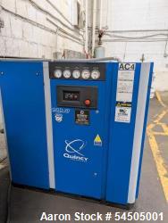 Used Quincy QCD-20 Rotary Screw Air Compressor System with 120 Gallon Tank, Dryer & Oil Water Separator