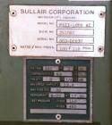 Used Sullair Refrigerated Air Dryer, model PSII-1000AC. Approximate 1000 cfm at 100/110 psi. Approximate 17 pound charge of R-22 refrigerant. 3/60/460 volt. Mounted on an I-beam frame.