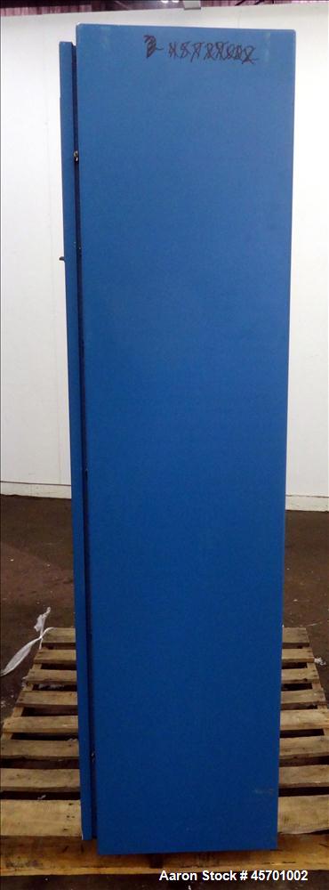 Used Advanced Specialty Gas Equipment Gas Cylinder Storage Cabinet, Model GC-2, Carbon Steel.  Cabinet type 2-cylinder, 72” tall x 18” deep x 24” wide. Includes a 6" diameter top vent opening, 1/4” t...