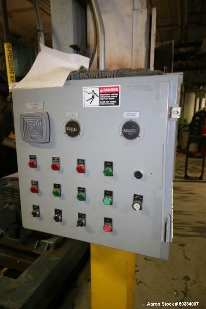 Used Belliss & Morcom 250 hp High-Pressure Reciprocating Compressor, Model VH15H3N, Serial # 9082, Stroke 165.1 MM, 750 Max. RPM, 45.5 Bar G Pressure, with Teco 1780 RPM Motor, 575 Volts, with SPX Hi...
