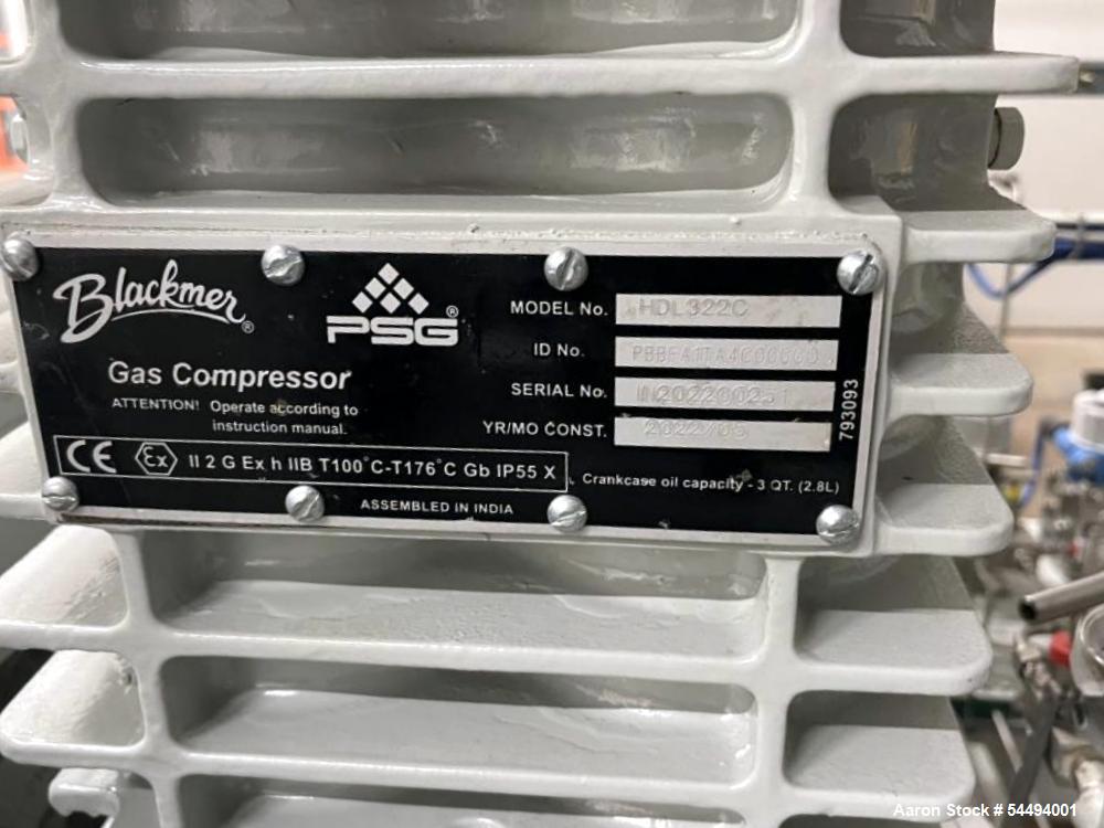 Used Blackmer CO2 Gas Compressor Skid with Glycol Cooling System | CO2 Liquefaction Package