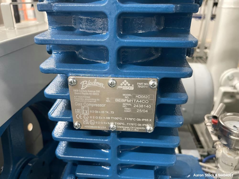 Used Blackmer CO2 Gas Compressor Skid with Glycol Cooling System | CO2 Liquefaction Package