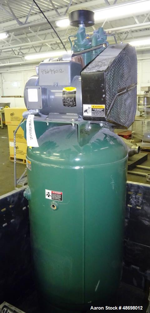 Used Champion Air Compressor, Approx 5 HP. Tank mounted, Reciprocating.
