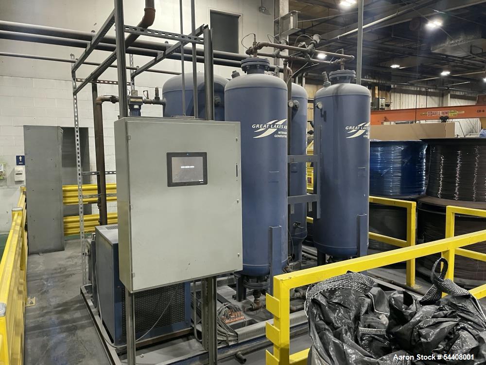 Used Great Lakes Air GN2-1800C11-XP2 Nitrogen Generator System – 3,745 SCFH, 99.5% Purity with Air Dryer & Tanks