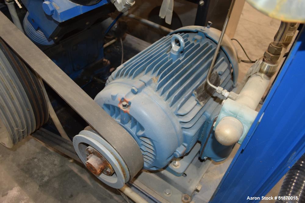 Used-Rix Natural Gas Compressor. Approximate gas flow rate 120 SCFM, inlet 120 psig, inlet temperature 60 to 100 degrees F.,...