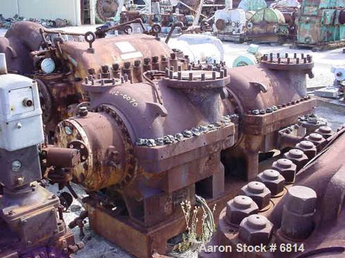 USED:York centrifugal refrigeration compressor, model 326A8. Approx2830 cfm, C3 gas, 12,390 rpm, 4160 volt; 19,700#/hour (170 MCFH) in@ 3 psig; 58,100#/hour (500 MCFH) in @ 20 psig; 9900#/hour (85 MC...