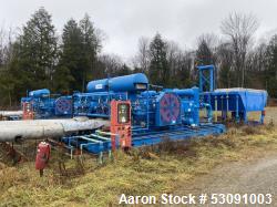 Used-Skid Mounted Gas Compressor 800 HP, 15 Foot Bore x 16 " Stroke, 300 to 400 rpm, with Harsco Model Ajax 108H Gas Cooler ...