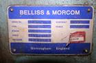 Used-Belliss & Morcom 250 hp High-Pressure Reciprocating Compressor, Model VH15H3N, Serial # 9082, Stroke 165.1 MM, 750 Max....