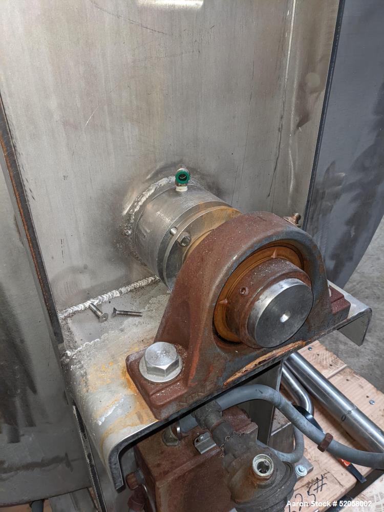 Used Jacketed Double Spiral Ribbon Blender / Chocolate Melter, 304 Stainless Steel. Approximate 40 Cubic Feet working capacity. Jacketed trough approximately 36" wide x 60" long x 42" deep. Jacket ra...