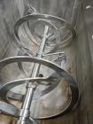 Used Jacketed Double Spiral Ribbon Blender / Chocolate Melter, 304 Stainless Steel. Approximate 40 Cubic Feet working capacity. Jacketed trough approximately 36