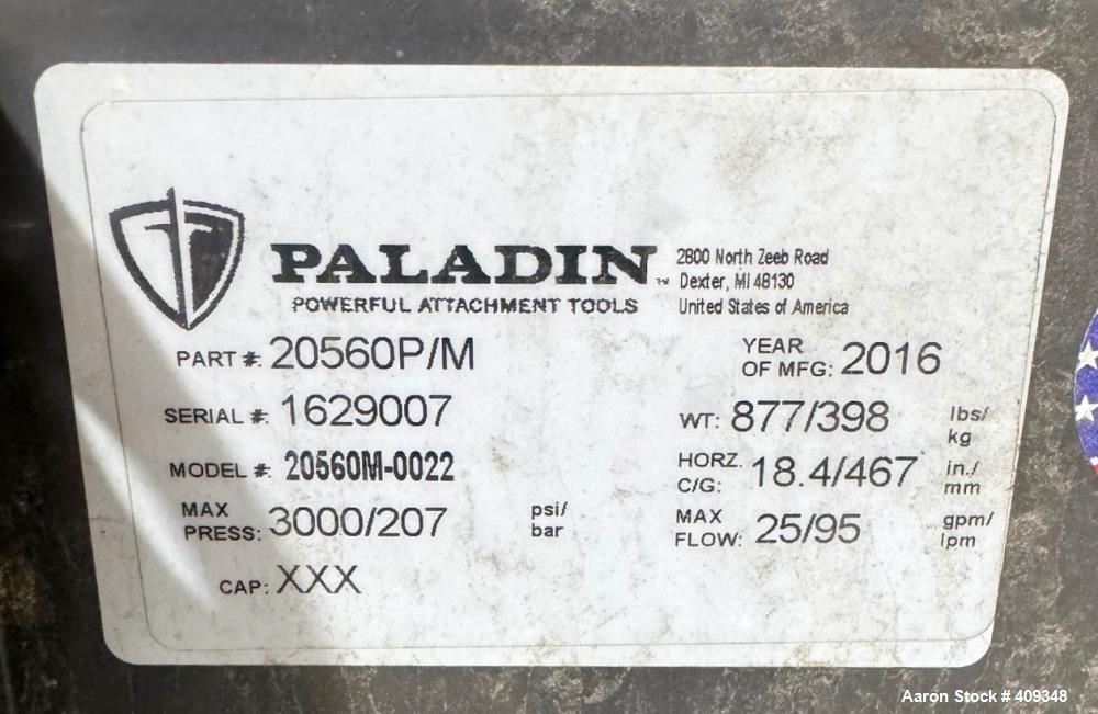 Used Paladin Sweepster 21572M-0022 72" Skid Steer Sweeper Box Broom Attachment