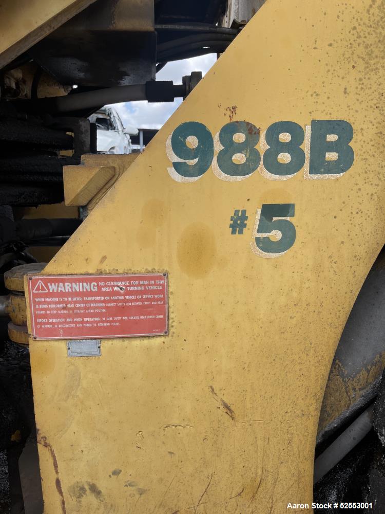Used Caterpillar 988B Wheel Loader – Heavy-Duty Loader | Model #5 | Built 1989 | CAT Performance & Reliability