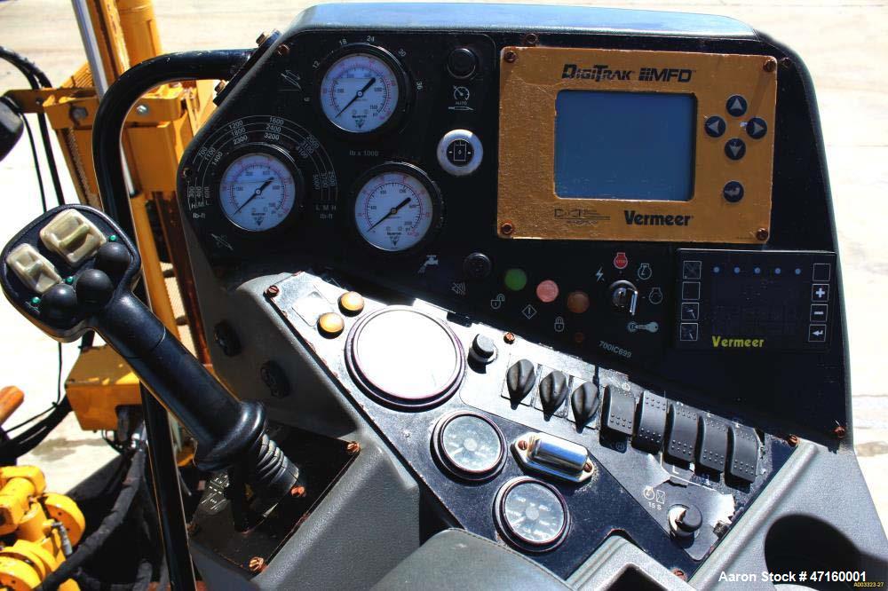 Used 2008 Vermeer D36X50II Navigator with 140 hp. John Deere Diesel Engine. Machine features 36,000 lbs. of thrust and pullback, 4995 ft. lbs. of torque, 50 GPM FMC Water Pump at 850 psi. 500' of use...