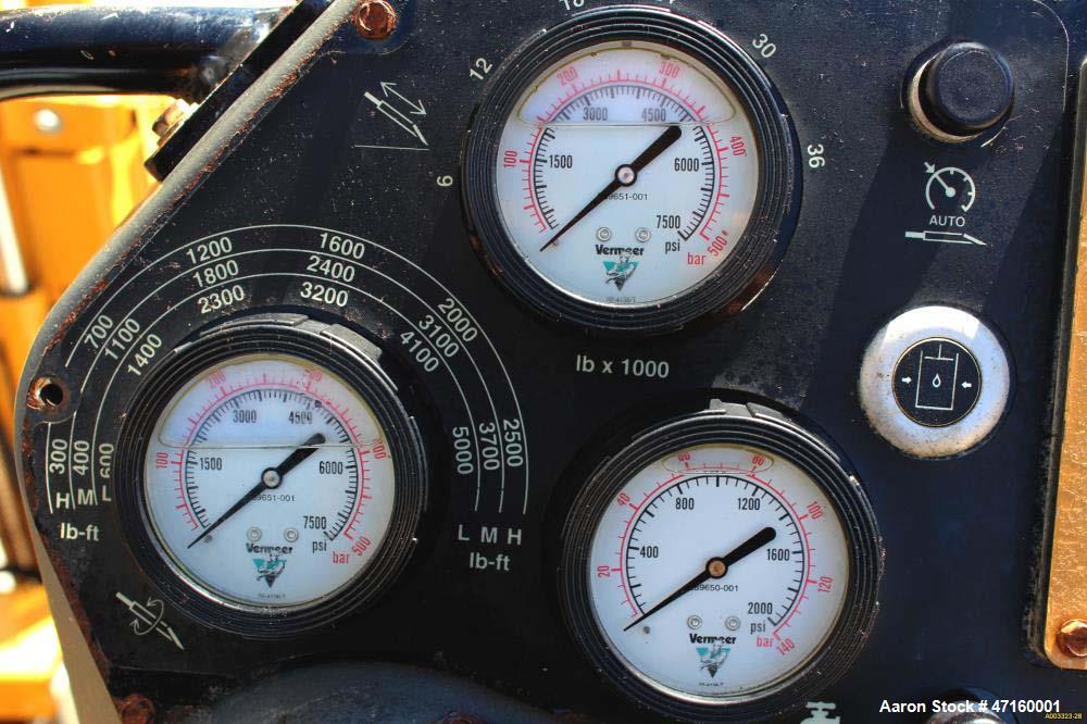 Used 2008 Vermeer D36X50II Navigator with 140 hp. John Deere Diesel Engine. Machine features 36,000 lbs. of thrust and pullback, 4995 ft. lbs. of torque, 50 GPM FMC Water Pump at 850 psi. 500' of use...